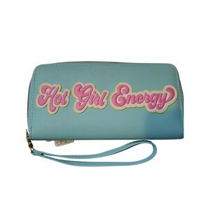 ICING Aqua Hot Girl Energy Wristlet Wallet‎ Clutch Zip Around